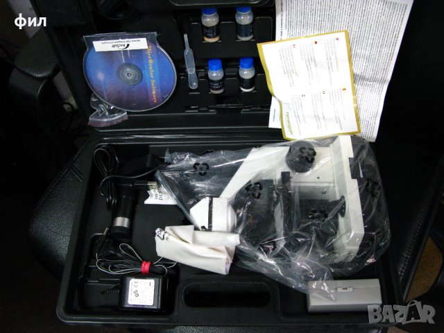 Микроскоп с камера и аксесоари, снимка 3 - Друга електроника - 39672347