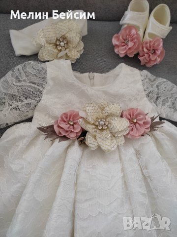 Детска/бебешка официална рокля (0-6), снимка 2 - Бебешки рокли - 42435343
