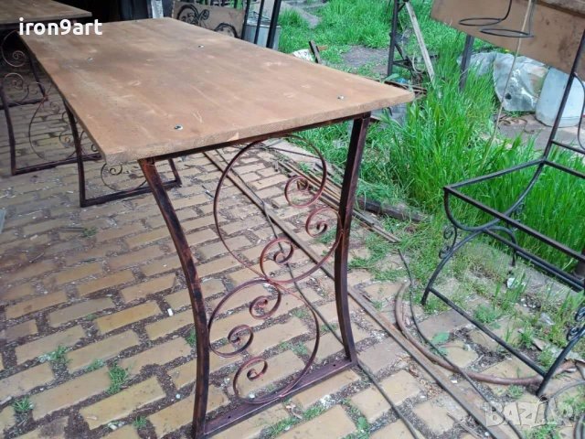 маси , пейки и столове от ковано желязо, снимка 5 - Други - 40346079