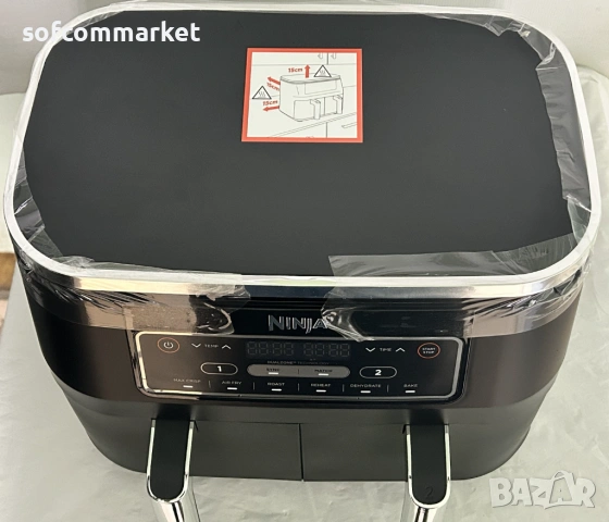 НОВ Двузонов фритюрник Ninja Foodi AF300EU (7.6L) – 6 месеца гаранция, снимка 3 - Фритюрници - 54056482