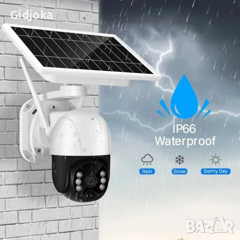 ICSee - 5MP Соларна 4G камера FULL HD, слот за SIM и SD карта
