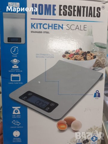 Метална Електронна кухненска везна 5 кг , Кухненски кантар със закачалка и таймер, снимка 5 - Електронни везни - 38306872