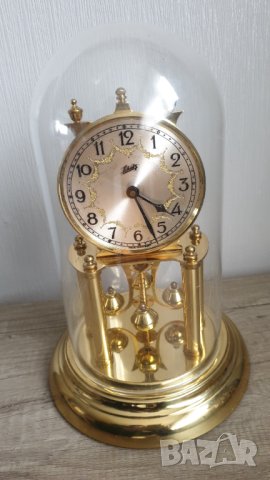 Голям немски настолен кварцов часовник с колба Schatz, снимка 2 - Антикварни и старинни предмети - 44230002