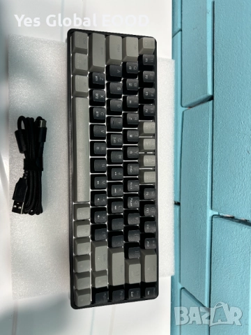 TMKB T68 безжична механична клавиатура 60% RGB три режима, снимка 8 - Клавиатури и мишки - 52849431