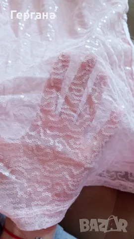 Рокля с пайети, дънкови елечета, риза, снимка 7 - Детски комплекти - 47641402