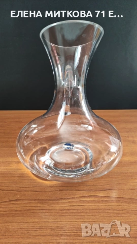 Два големи кристални декантера на Бохемия нови, снимка 10 - Аксесоари за кухня - 54104182