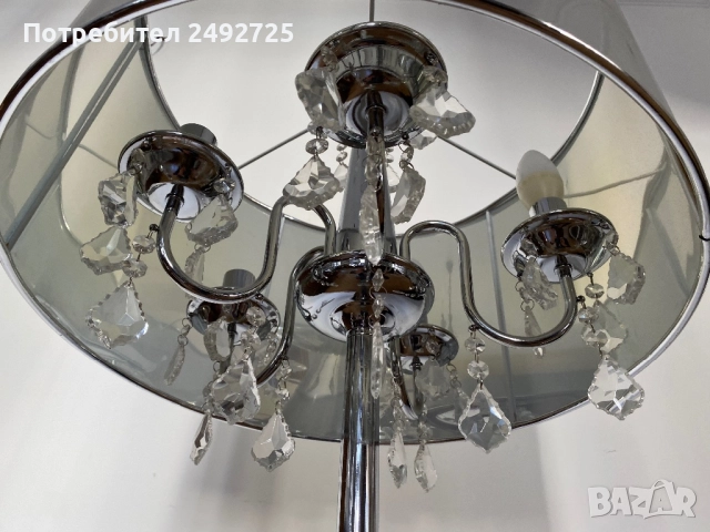 Лампион кристали сребрист 2 бр