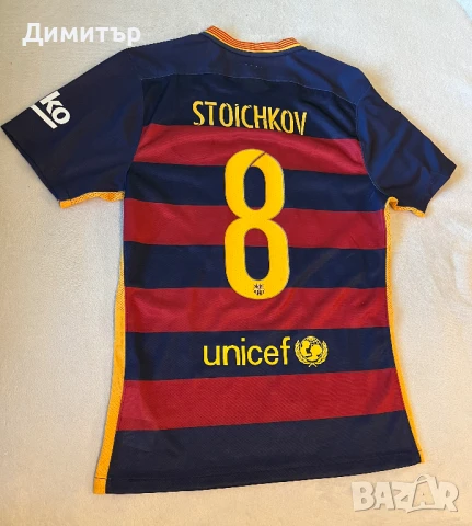Лимитирана тениска Nike на Христо Стоичков номер 8 Барселона Barcelona, снимка 4 - Футбол - 50968775