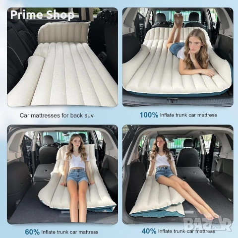 Двустранен надуваем авто матрак Ciremiv за SUV и къмпинг + 12V помпа, снимка 4 - Надуваеми легла - 54240989