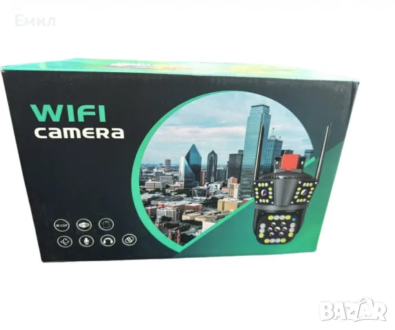 Тройна 4G камера за наблюдение,WIFI,работи със SIM карта,12 MP,Ultra HD, снимка 2 - IP камери - 47696611