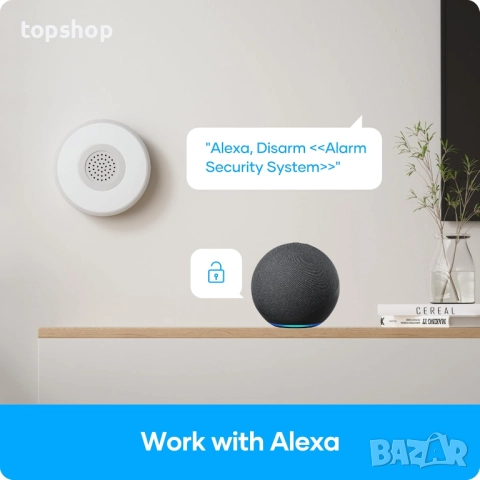 Нова безжична домашна аларма AGSHOME с камера 1080P и 120 dB интелигентна домашна аларма, 2.4 GHz..., снимка 5 - IP камери - 52054373