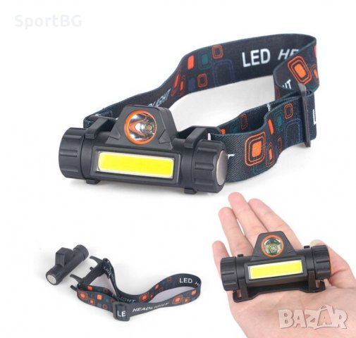 Промоция -53% ! LED фенер / челник за глава High power headlamp / 2 режима на светене / с магнит