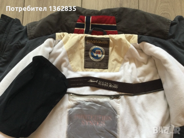 оригинално сиво зимно ски / сноуборд яке NAPAPIJRI размер XL от Италия, снимка 7 - Якета - 51603215