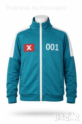 Горнище суичър от Игра на Калмари играч 001 Squid Game sweatshirt hoodie размер S Small