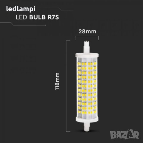 LED лампа 16W SMD R7s 117mm, снимка 4 - Лед осветление - 42025642