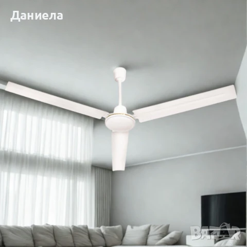 Метален таванен вентилатор Muhler MCD-54056 – 142 см (56"), 60W, с регулатор на стена