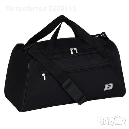 Спортен сак с дръжка и презрамка Lee Cooper Ess Holdall, цвят черен.                           , снимка 3 - Сакове - 39160119