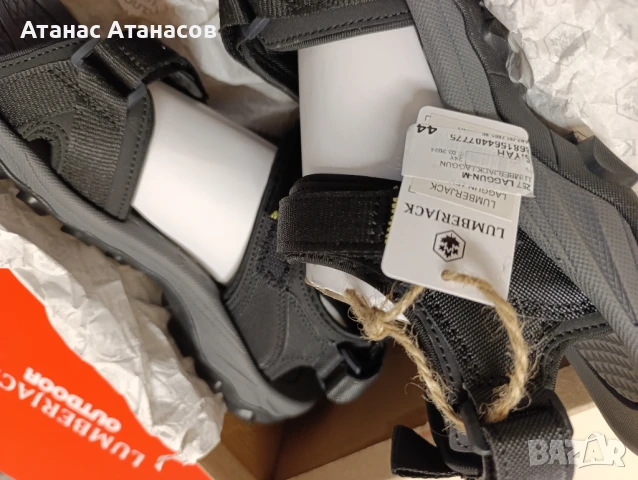 Lumberjack Черни мъжки плоски сандали Laggun, снимка 7 - Мъжки сандали - 51311847