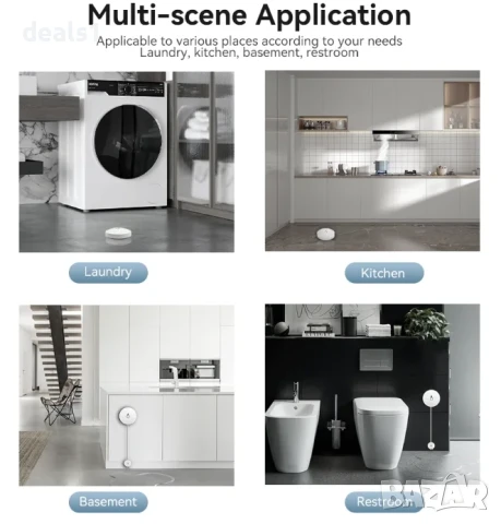 Meian Zigbee Детектор за изтичане на вода Дистанционен мониторинг Интелигентна домашна защита, снимка 12 - Друга електроника - 51025799