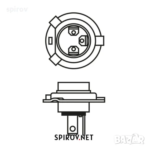Крушка H4 12V 60/55W P43T Pure Light, снимка 7 - Части - 55716393
