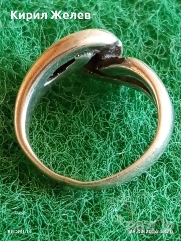 Винтидж сребърен пръстен Арт Деко стил майсторска изработка 51768, снимка 5 - Пръстени - 53982152