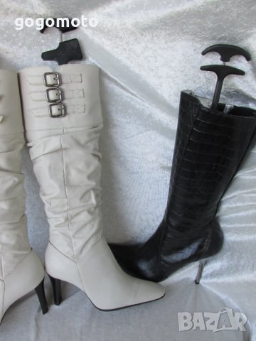 КАТО НОВИ дамски 36 - 37 кожени ботуши- бели,естествена кожа, made in BRAZIL, снимка 8 - Дамски ботуши - 37486892