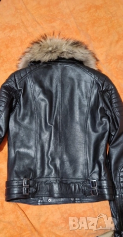 Кожено яке със естествен косъм, снимка 5 - Якета - 52189950