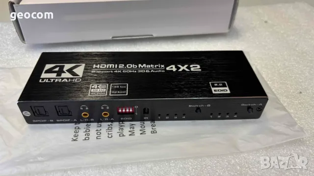 ESTONE 4K@60Hz HDMI Matrix Switch 4 X 2 Switcher (Комплект)