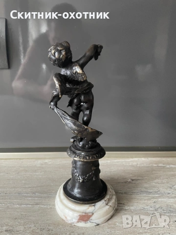 Антикварна бронзова статуетка, снимка 4 - Антикварни и старинни предмети - 53221442