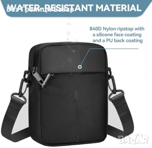 Нова Антикражбена чанта през рамо RFID джоб водоустойчива през рамо за мъже и жени, снимка 6 - Чанти - 54104578