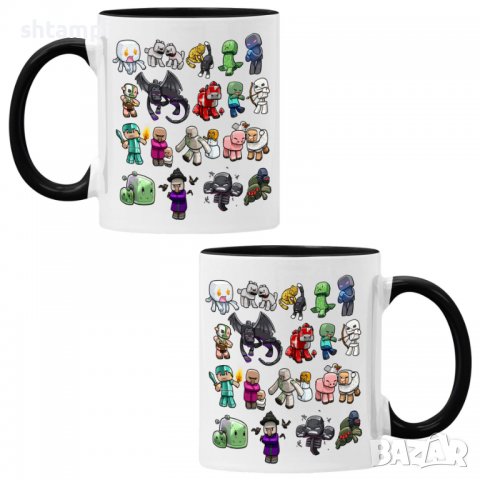 Чаша Minecraft 8,Керамична Чаша, Кафе Чай, Игра,Изненада,Подарък,Повод,Празник,Рожден Ден
