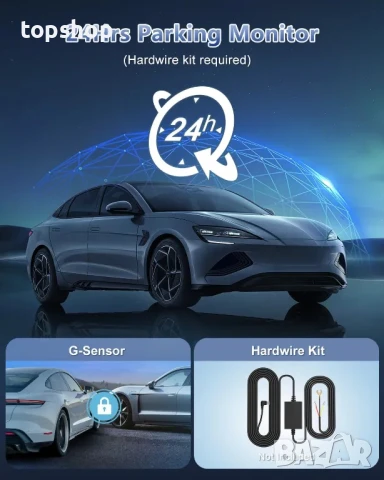 НОВА 4К Даш камера, WiFi, 64GB карта, 4K+1080P, контрол от приложение, 1,47" екран, G-сензор..., снимка 6 - Аксесоари и консумативи - 50502000