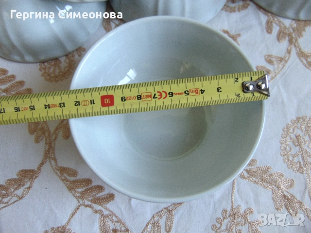 Шест купички стар български порцелан, снимка 8 - Чинии - 52775394