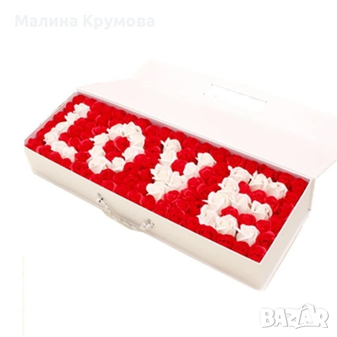 Голяма подаръчна кутия с вечни 520 рози - LOVE BUKET , снимка 2 - Подаръци за жени - 53171343