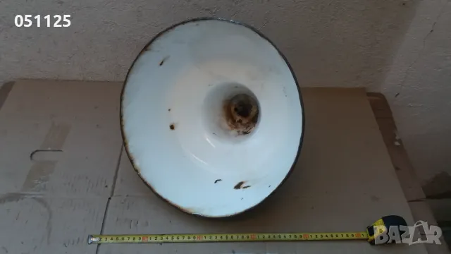 масивна соц. емайлирана лампа, лампион , снимка 2 - Антикварни и старинни предмети - 47620433