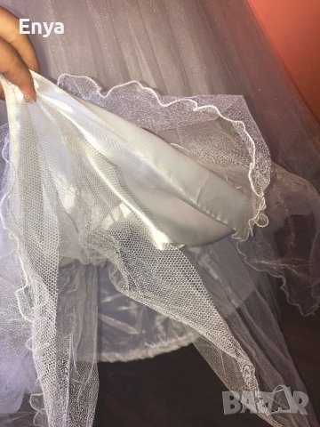 Булчинска рокля №2 - НОВА ! С воал, чанта, ръкавици и венче, снимка 7 - Сватбени рокли - 37367402