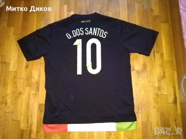 Мексико футбола тениска №10 Джовани Дос Сантос размер Л реален, снимка 7 - Футбол - 51771156
