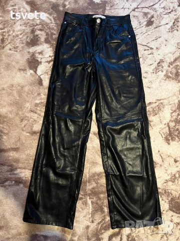 Кожен панталон Bershka 