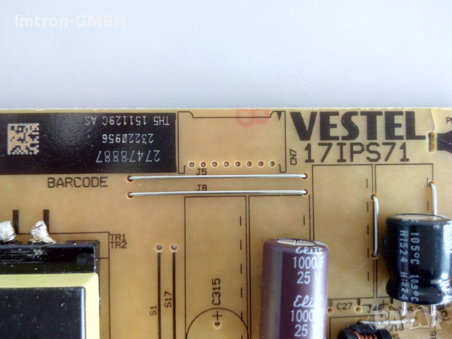 Захранване Power Supply Board VESTEL 171PS71 - ОК 39", снимка 2 - Части и Платки - 36466145