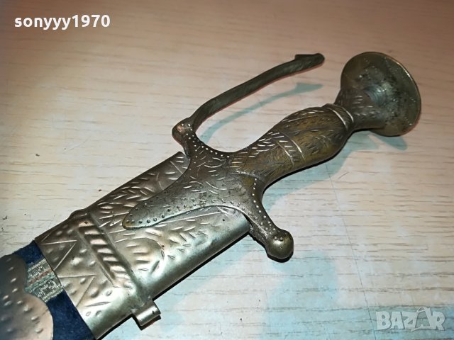 ПОРЪЧАН-АНТИК сабя-меч с кадифена ножница-60см-внос швеицария, снимка 11 - Колекции - 29779242