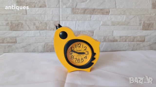 Стар детски часовник / будилник - SLAVA- Сделано в СССР - 1970г., снимка 5 - Антикварни и старинни предмети - 54143647