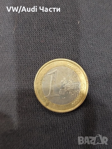 Монета 1 евро Франция 2001г. минт 1 Euro France 2001, снимка 2 - Нумизматика и бонистика - 52630832