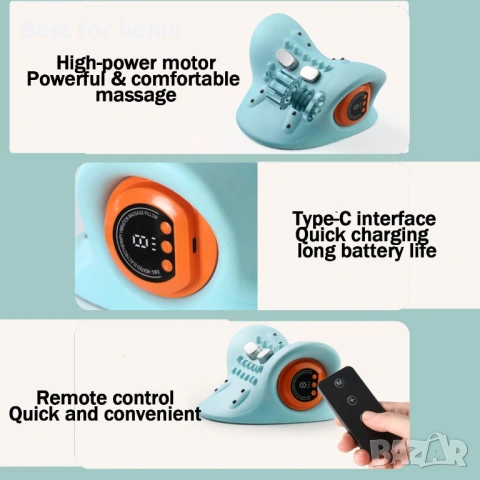 4-в-1 масажор, най-добрият масажор за шиацу врата и гърба за 2025 г, снимка 7 - Масажори - 54069270