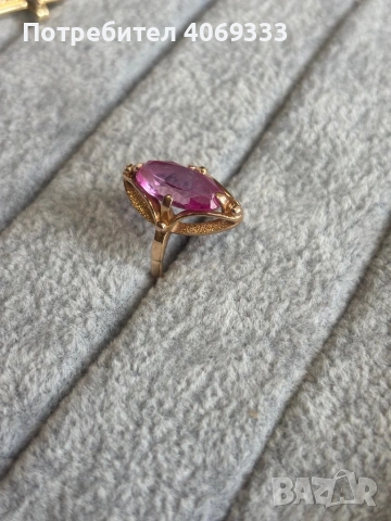 Уникален златен руски пръстен 4.8 гр 14 карата, снимка 2 - Пръстени - 54175519