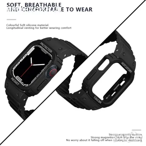 Удароустойчиво калъфче с каишка за Apple Watch ULTRA/SE/9/8/7/6/5/4, снимка 9 - Каишки за часовници - 49453575