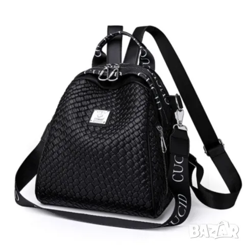 Дамска чанта раница Leonor Black, снимка 2 - Чанти - 47923416