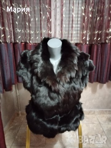  Луксозен дамски елек от лисица, естествен  косъм и кожа, различни видове елеци, болеро , снимка 5 - Елеци - 34084026