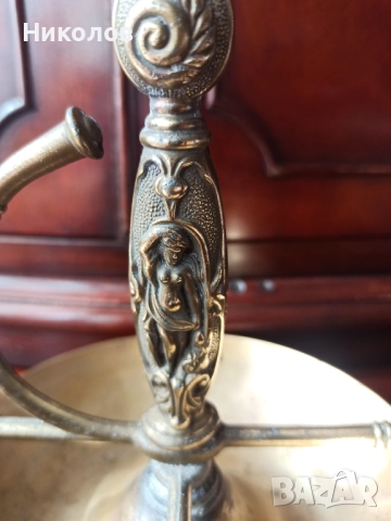 Месингов пепелник - дръжка на рапира, снимка 3 - Антикварни и старинни предмети - 51703177