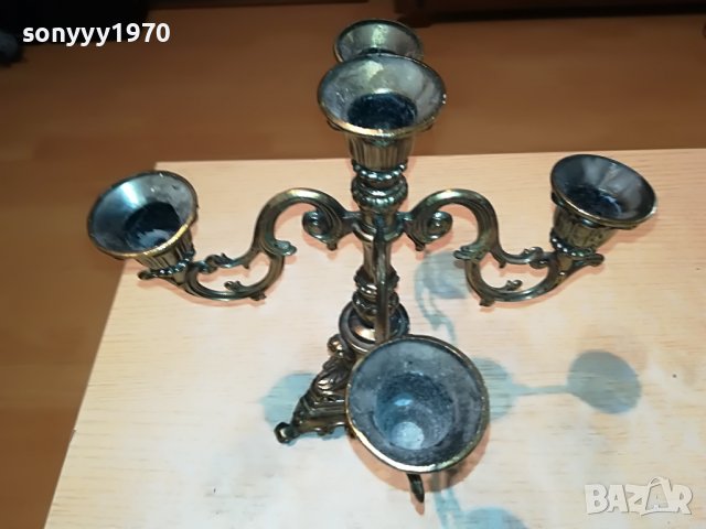 СВЕЩНИК ЗА 5 СВЕЩИ-ВНОС АНГЛИЯ 2405221449, снимка 11 - Антикварни и старинни предмети - 36861449