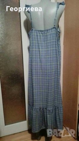 Нова красива рокля, в синьо и жълто👗🍀L,XL👗арт.488, снимка 3 - Рокли - 29894877